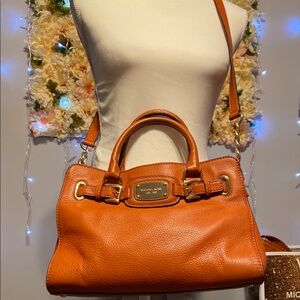 Michael Kors Orange Leather Satchel
